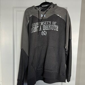 Under Armour XL Men's Black and Gray Hoodie- University of North Dakota